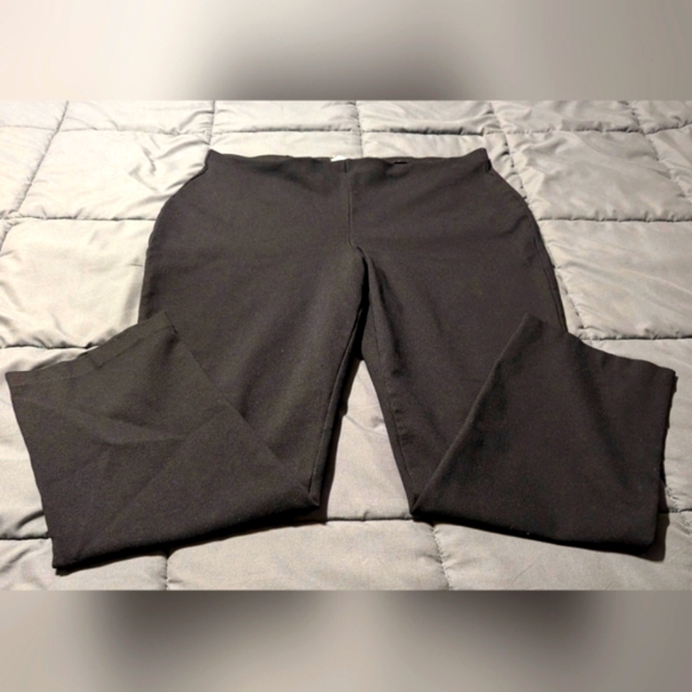 LIZ CLAIBORNE Black pull on stretchy legging style pants womens size XL